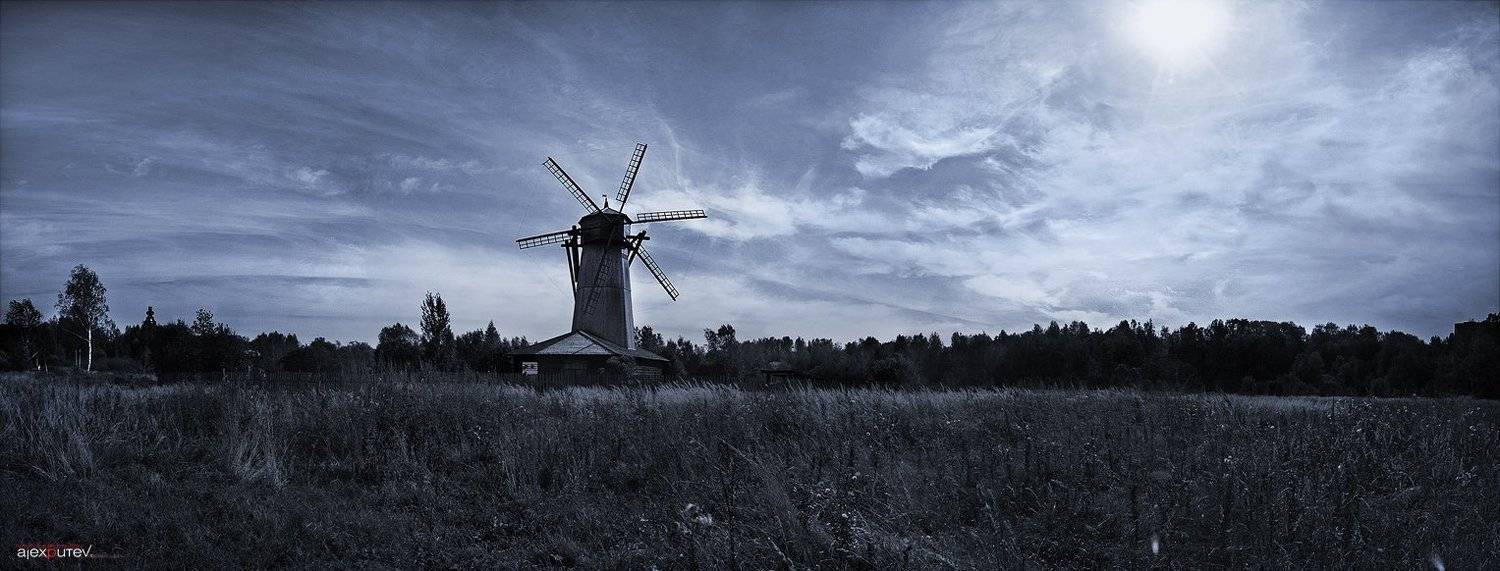 старая мельница. Автор: Александр Путев панорама,мельница,природа,путешествие, Александр Путев