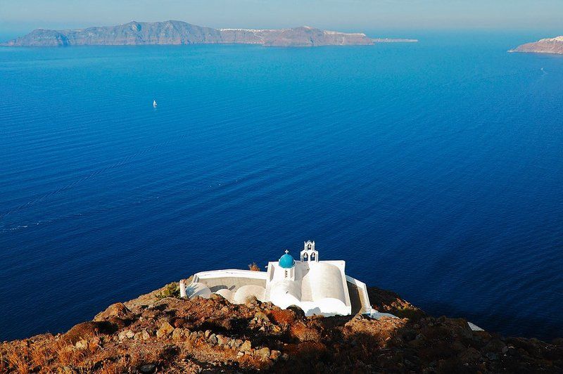 купол, церковь, ия, пиргос, имеровигли, санторини, греция Купола Санториниphoto preview