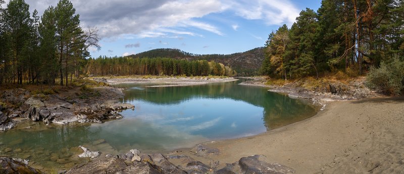 алтай, катунь, сентябрь Тихая Катунь фото превью