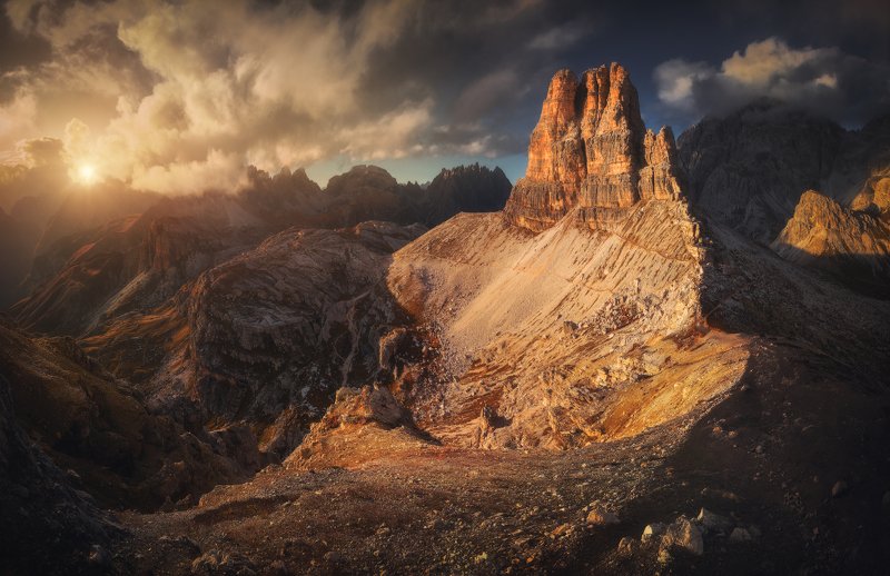 Тре-Чиме, Доломиты, Италия, Torre di Toblin Torre di Toblinphoto preview