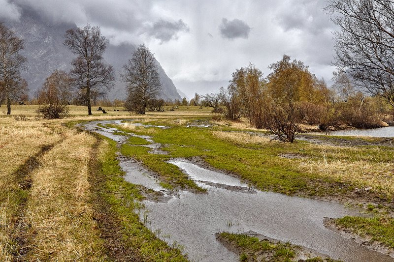 алтай, ледник актру, актру, алтайский край, долина, весна,осень, лиственницы, ледник,ледники Весна на Алтае!photo preview