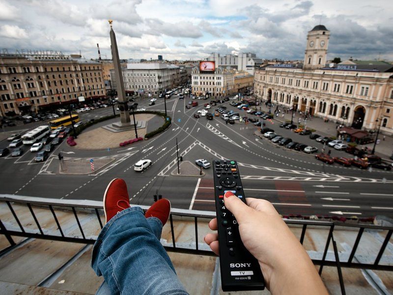 крыши, петербург, площадь восстания, небо Паузаphoto preview