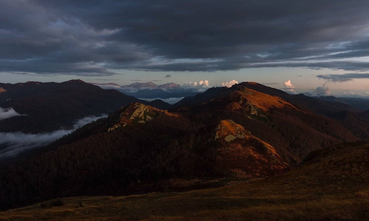 гкх, кавказ, закат,вечер батарейная , гора кашина ,, ФЁДОР