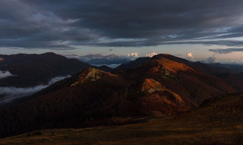 гкх, кавказ, закат,вечер батарейная , гора кашина , КОГДА ПОГАСЛИ КРАСКИ ДНЯphoto preview