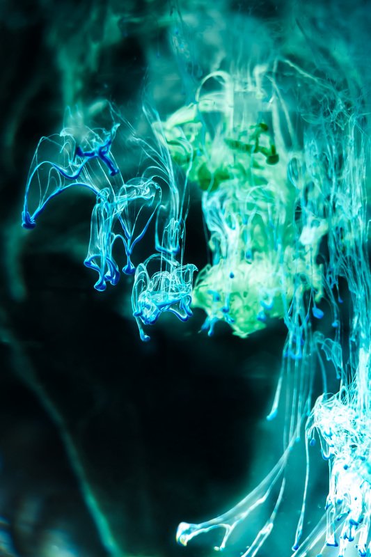 вода, краски, акрил Медузыphoto preview