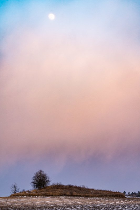 scythian, burial, mound, moon, landscape Scythian burial mound and the Moonphoto preview