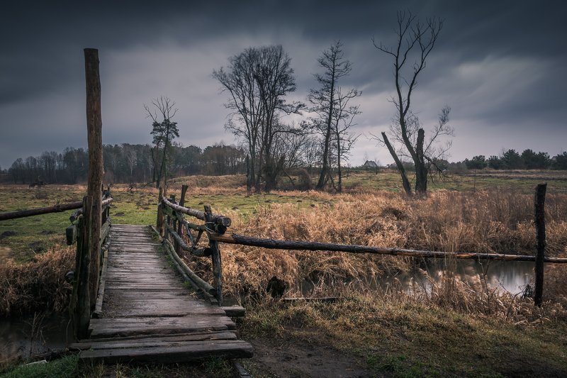 bridge, jeziorka, wooden, clouds, rain, landscape, nature, river,  Bridgephoto preview