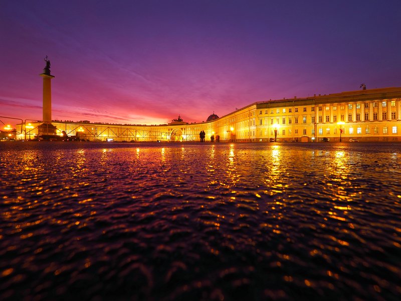 город, Санкт-Петербург, архитектура, рассвет, краски, красота, небо Рассвет на Дворцовой photo preview