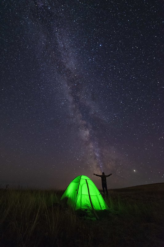 ночное небо, звезды, ночь, палатка, чтение, свет, фонарь, Кувандык, Оренбуржье Ночное чтениеphoto preview