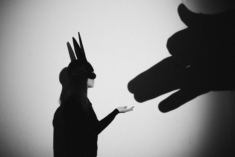 черно-белое  Зайкаphoto preview