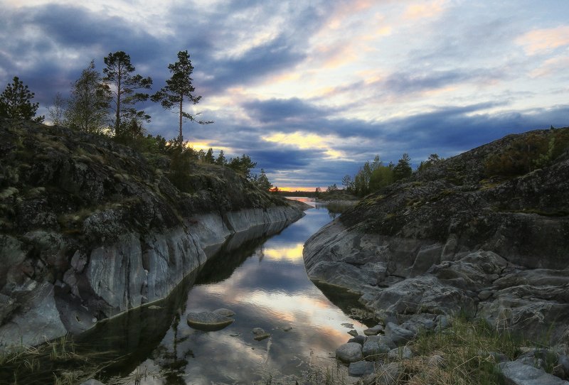 ладожские шхеры, ладога, карелия Вечер на Ладожских Шхерах фото превью