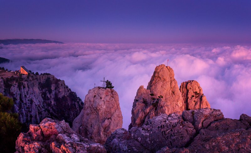 крым, ай-петри, закат, облака, горы, над облаками, Закат на Ай-Петриphoto preview