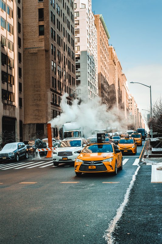 нью-йорк сша америка уличное фото путешествие  Желтое таксиphoto preview