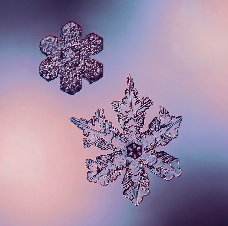 макро, зима, россия, зимнее макро, снег, снежинка, волшебство, макрофотография, Радужная параphoto preview
