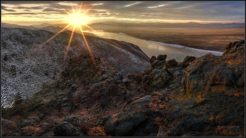 бурятия, горы, река, закат, осень Глубокая осеньphoto preview