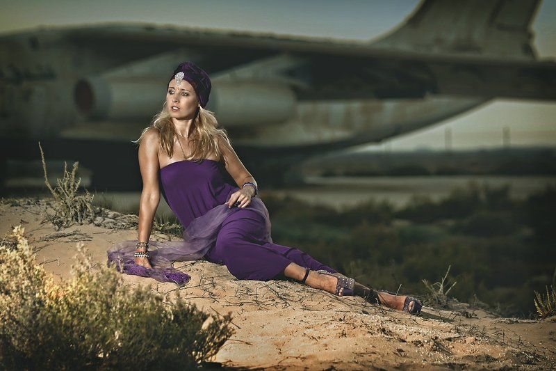 desert, sand, purple, airplane, afternoon, strobist, prytz, jenja Jenjaphoto preview