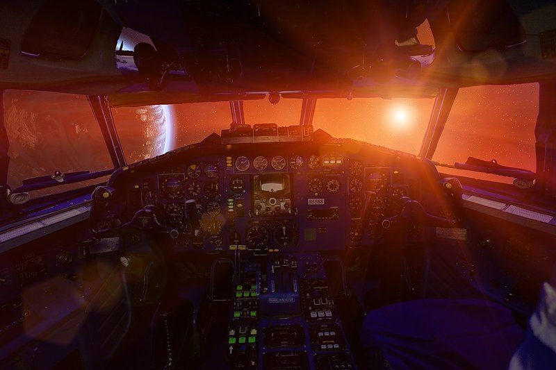 звёзды, галактика, ночь, астрономия, космос, фантастика Трансгалактический звездолётphoto preview