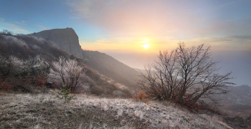 крым, горы, иней, мороз, фотопоход Утро. Крым. Ноябрьphoto preview