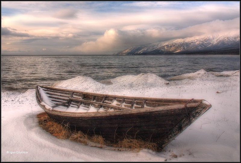 байкал, бурятия, берег, лед, море, горы, осень У кромки Зимыphoto preview