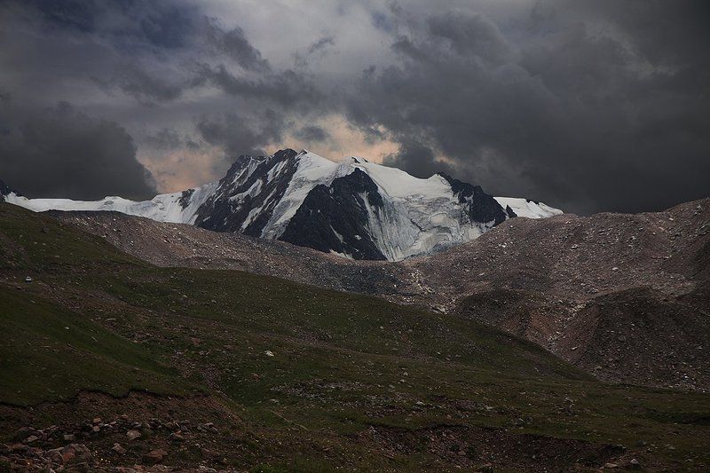 горы, ледник, тучи Вечный ледник.photo preview