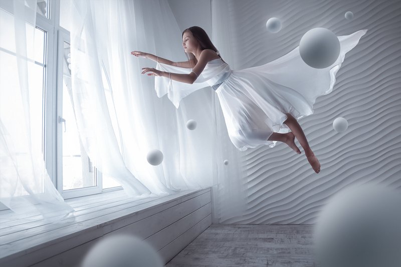 Левитация танцовщица девушка Левитацияphoto preview
