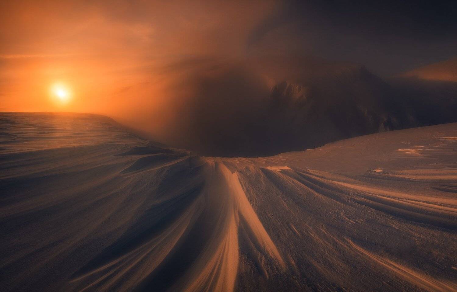Царство снега. Автор: Виталий Истомин Пейзаж,хибины,горы,зима,закат,солнце,панорама,кольский,север, Виталий Истомин