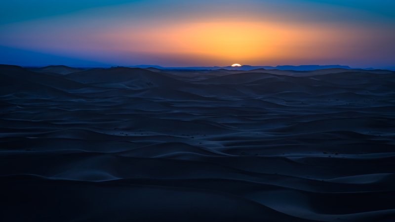 Sunset, Sahara, Maroc Sunsetphoto preview