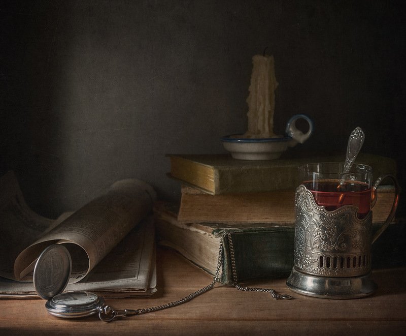 натюрморт, чай, книги * * *photo preview