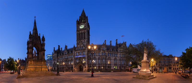 uk, england, manchester, town hall, blue hour Manchester Town Hallphoto preview