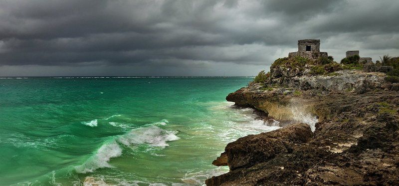 mexico, tulum И надвигался шторм на славный город Тулум.photo preview