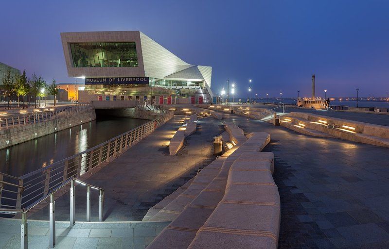 uk, england, liverpool, museum, pier head, blue hour, англия, ливерпуль Museum of Liverpoolphoto preview