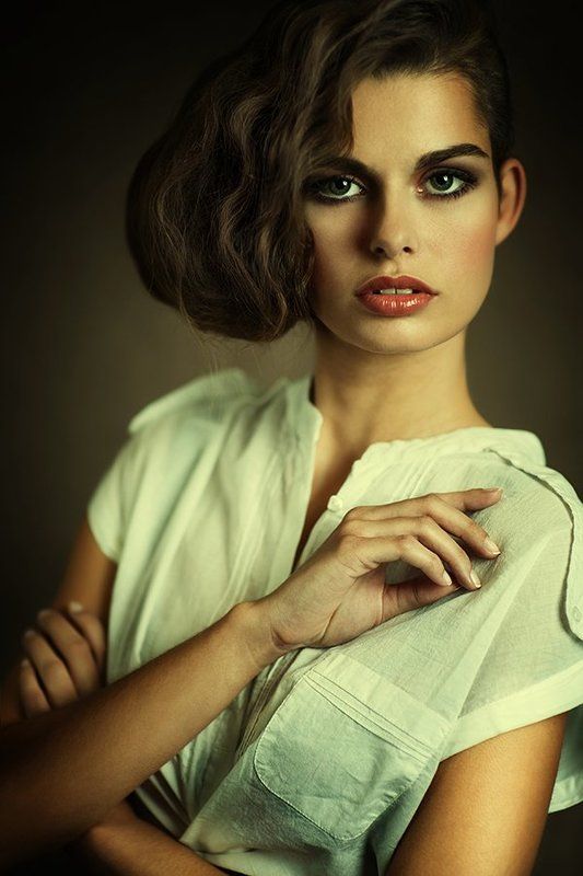 portrait, woman, model, studio, vintage ...photo preview