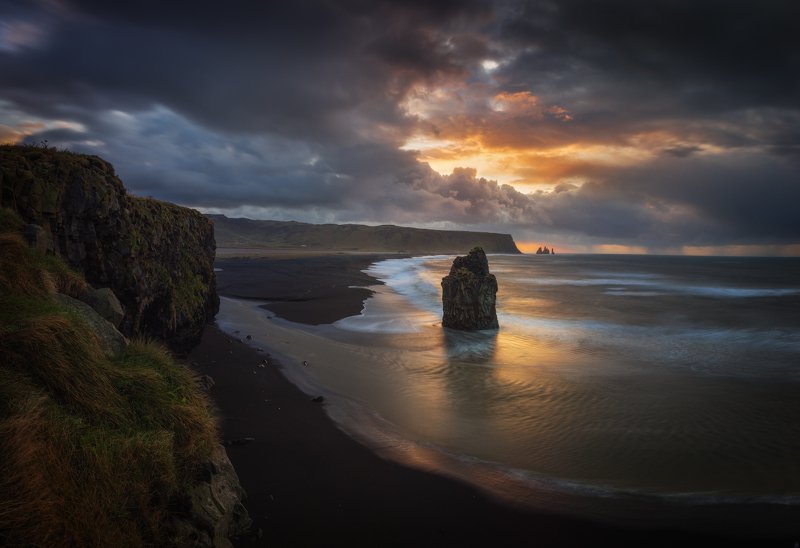 dyrholae, исландия Утро на мысе Dyrholaephoto preview