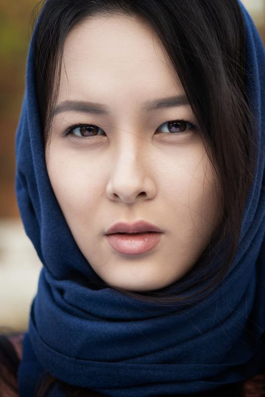 девушка, портрет, хиджаб, синий, религия, модель, fashion, азиатка, outdoor,  Евгенияphoto preview