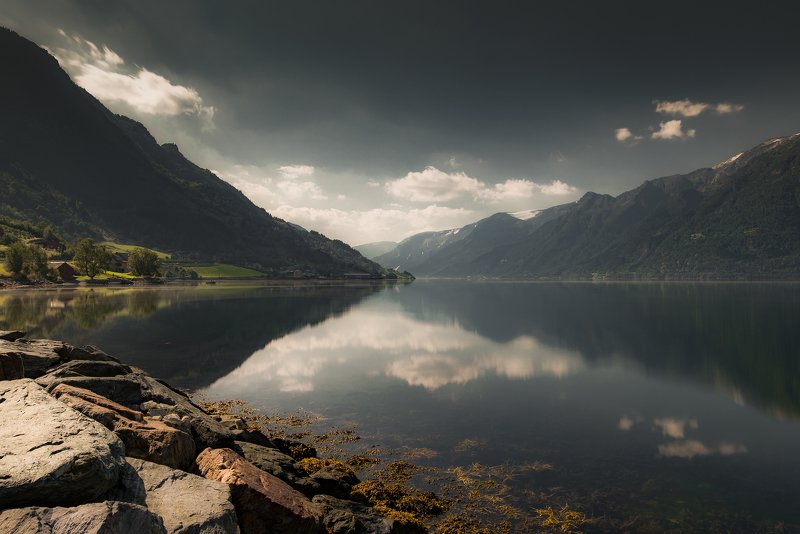 природа, пейзаж, норвегия, фьорды, озеро, отражение Norwayphoto preview