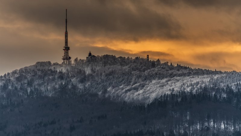 mountains, winter, poland, sunset, snow, landscape Burning skyphoto preview