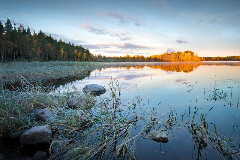 карелия, ладога, ладожские шхеры, утро, восход Карелия. Ладожское озеро.photo preview