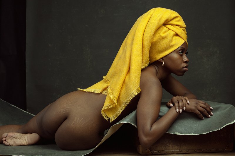 artnude, darkskin, artistic, painterly, beauty -photo preview