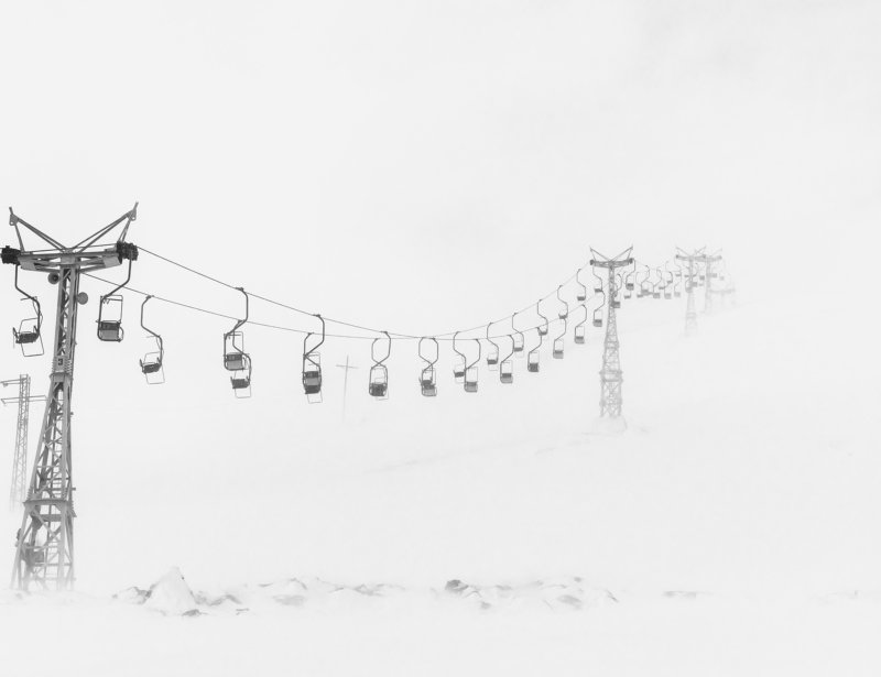 снег, гора, подъемник, метель, горнолыжный подъемник, чегет, эльбрус, зима, холод, белый, черный, snow, winter, ski lift, elbrus Бесконечностьphoto preview