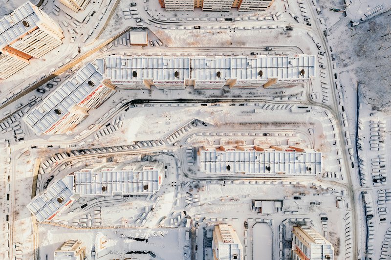 аэросъемка, владивосток, приморье, снег, квадрокоптер, зима, город, дома, район, автомобили Последний день зимы!photo preview