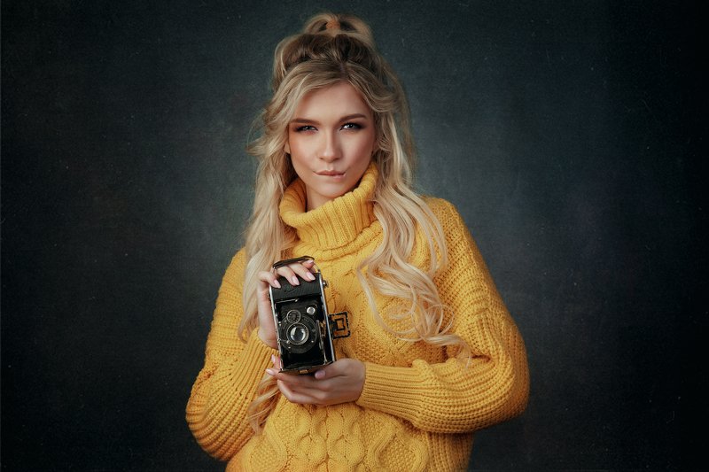 портрет, девушка, камера, студия, красота, настроение,  Время перемен или улыбнитесь вас снимают!)photo preview