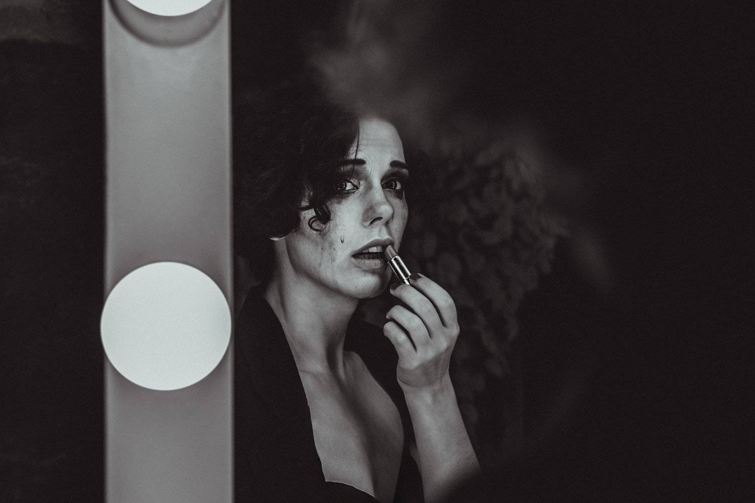 монохром, черно-белое фото, портрет, женский портрет, студия, Анна Белова