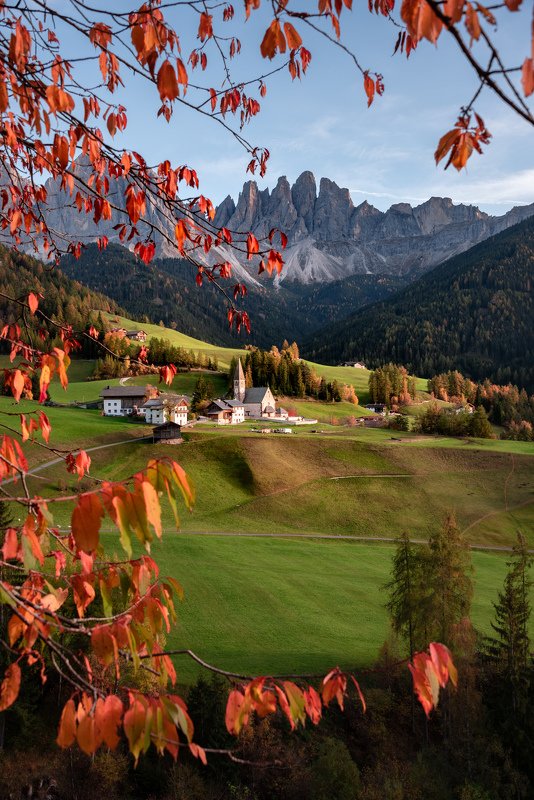 mountains, Italy, St.Maddalena, autumn, landscape St.Maddalenaphoto preview