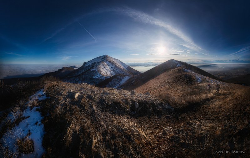 бештау, горы, закат, кмв На облачных берегах Бештау...photo preview