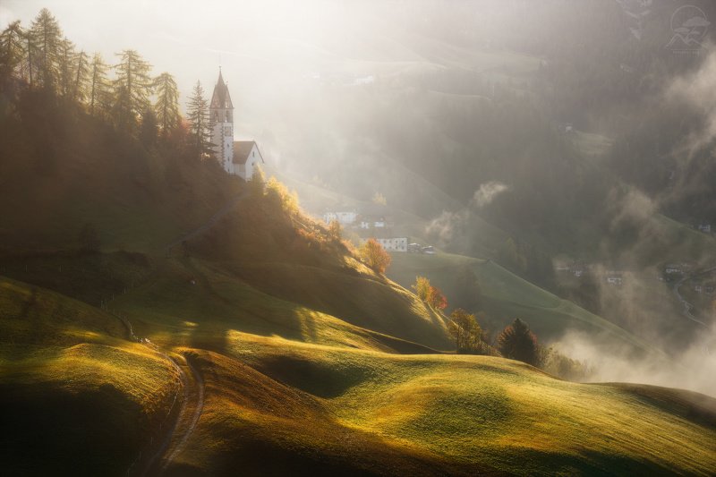 пейзаж, природа, горы, италия, доломиты La Valle Wengenphoto preview