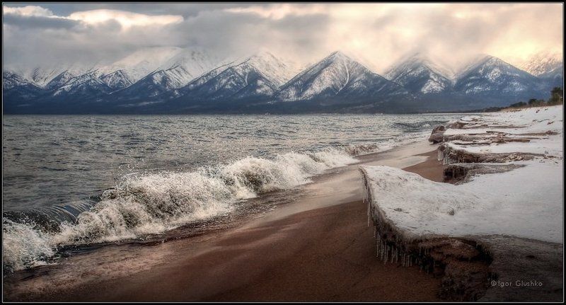 бурятия, байкал, святой, нос, берег, горы Ноябрь на Носуphoto preview