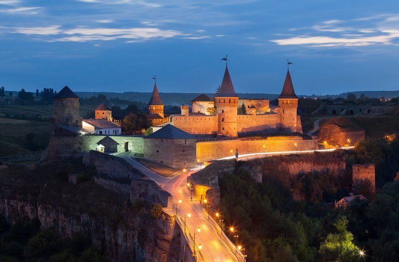 украина, каменец-подольский, крепость, вечер Тиха Украинская ночьphoto preview