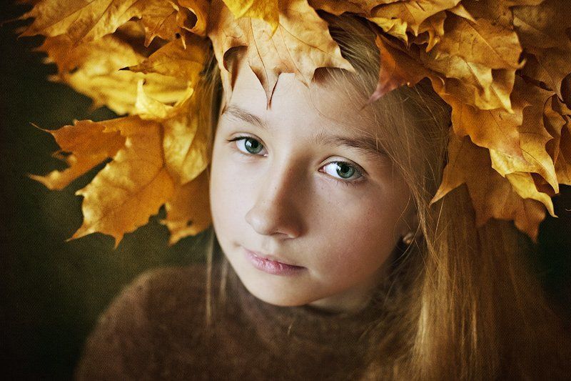 girl, people, portrait, child, children Девочка-осеньphoto preview