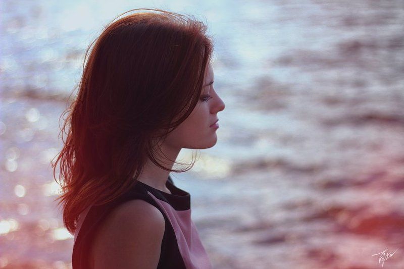 daria, дарья, девушка, girl, water, dressплатье, вода, рыжая, red, hair, 550d, autumn, осень, sadness, печаль, грусть Sadness...photo preview