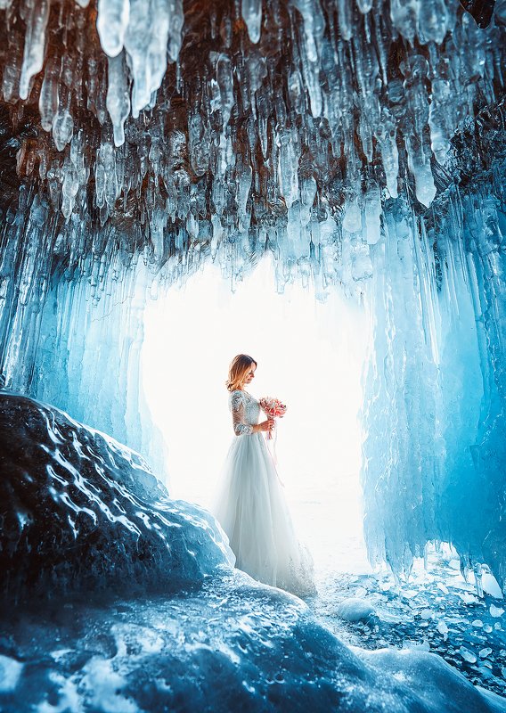 Портрет, Байкал, свадьба, невеста Подснежник фото превью